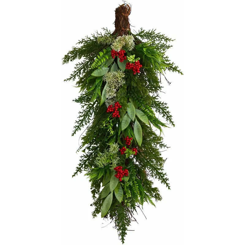 30" Holiday Foliage Artificial Swag