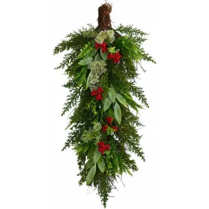 30" Holiday Foliage Artificial Swag