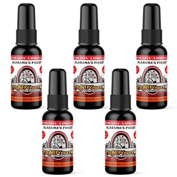 Alabama Finest Spray Air Freshener Bundle (5 Pack)