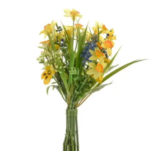 Artificial 25cm Narcissus Wild Flower Bundle Bunch