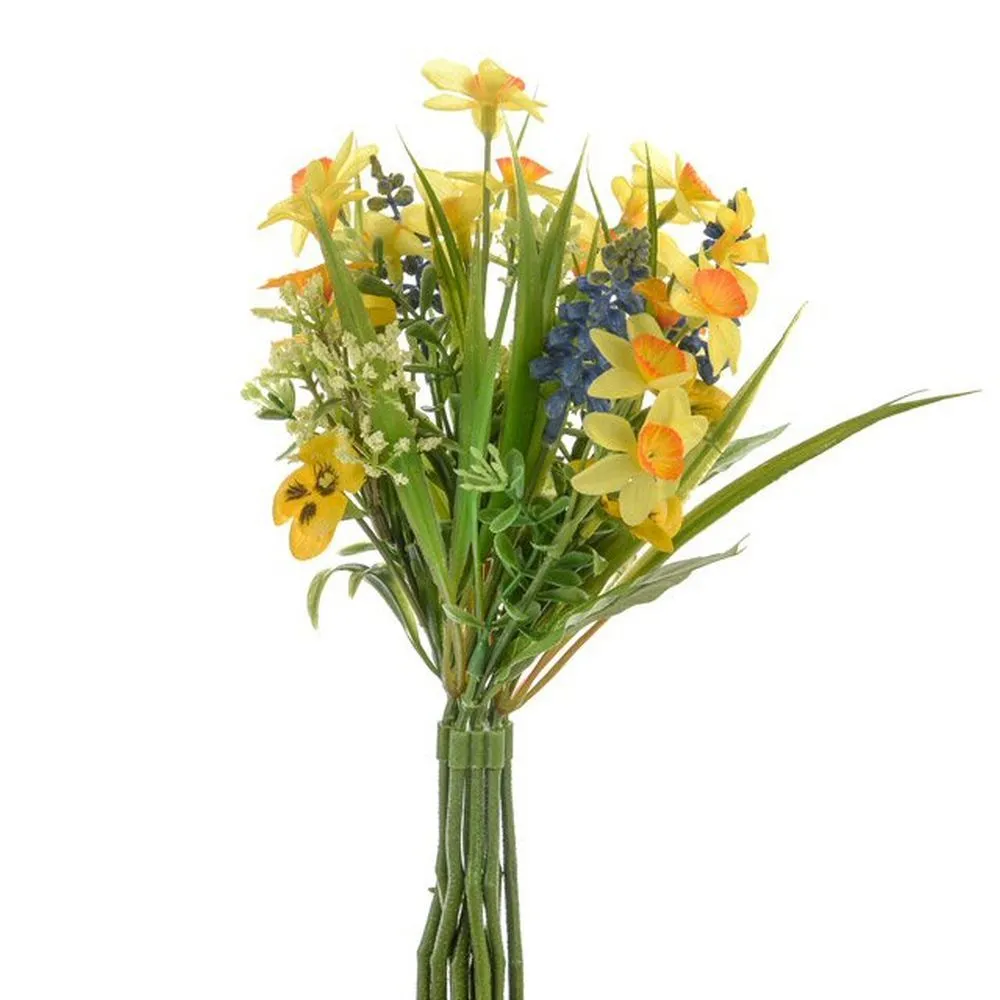Artificial 25cm Narcissus Wild Flower Bundle Bunch
