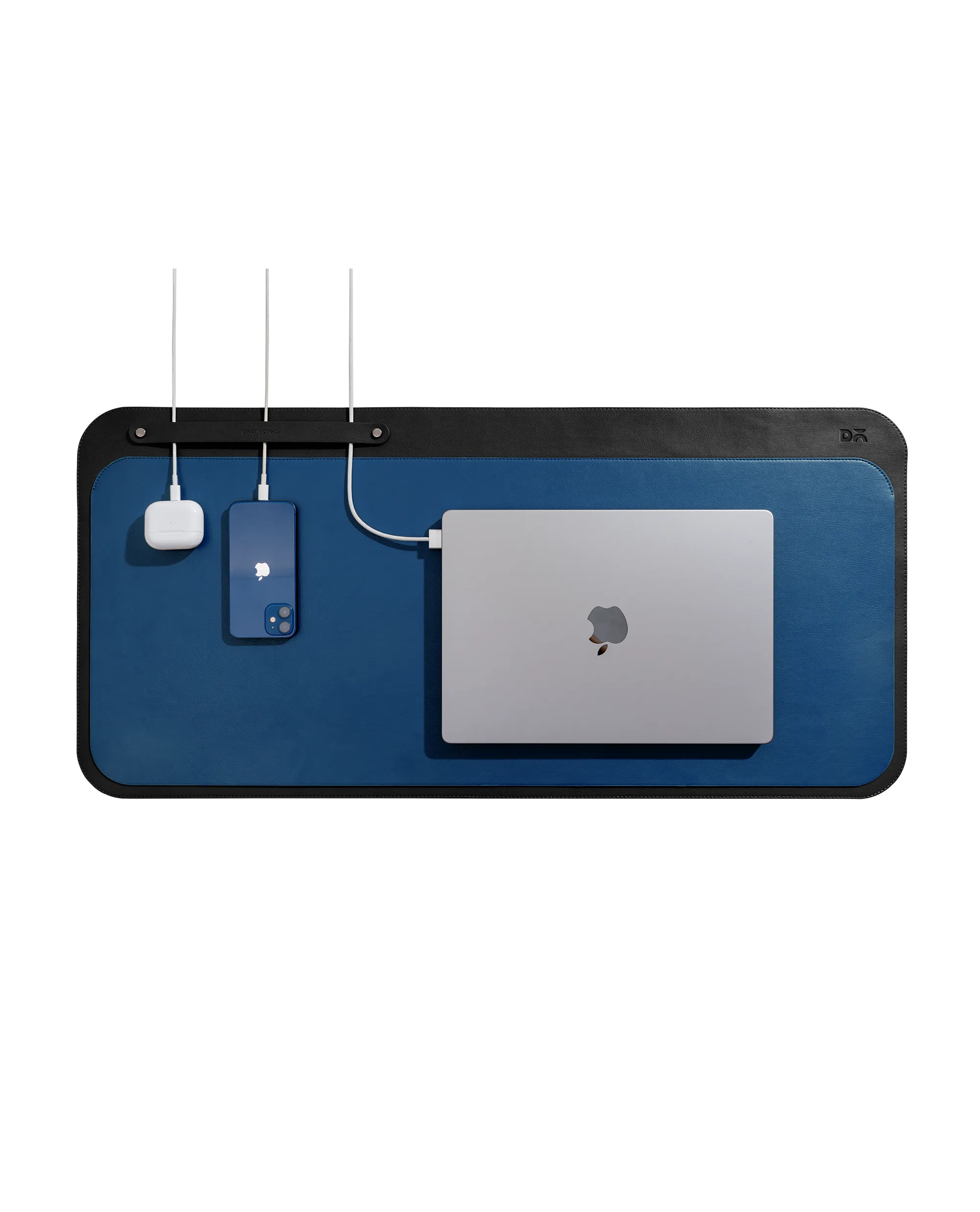 Black-Blue Dart Organiser Desk Mat (r1)