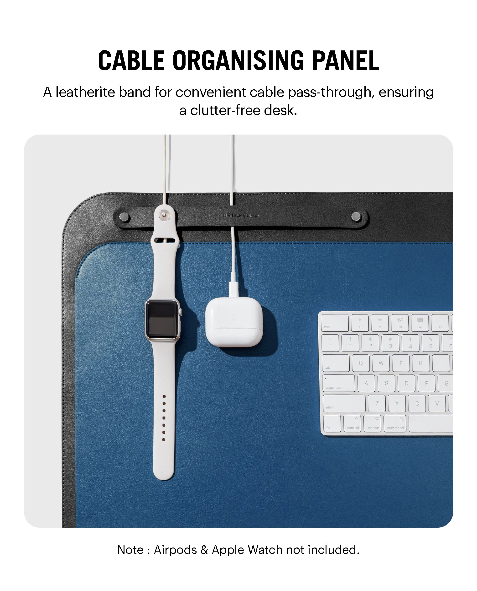 Black-Blue Dart Organiser Desk Mat (r1)