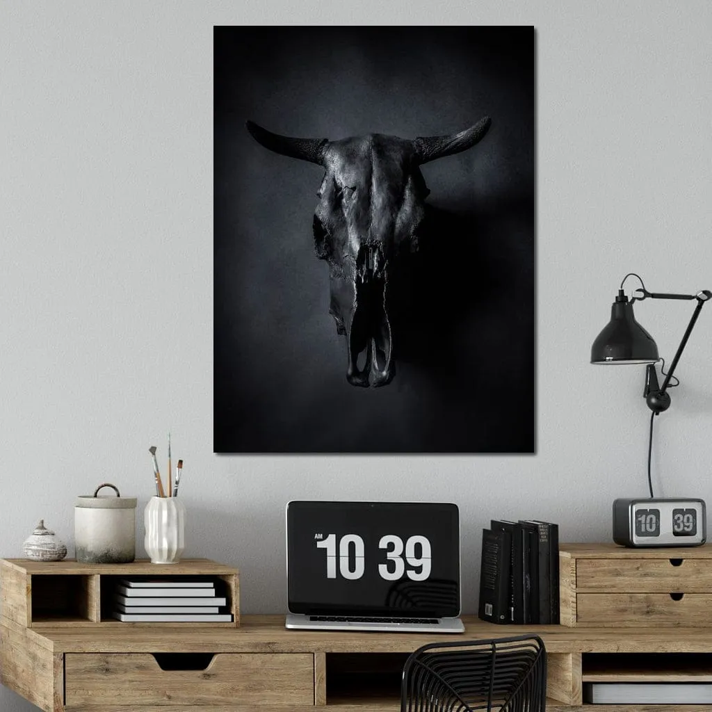 Black Bull Skull