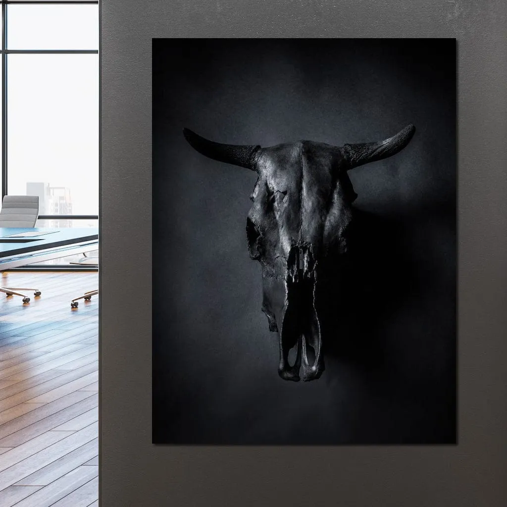 Black Bull Skull