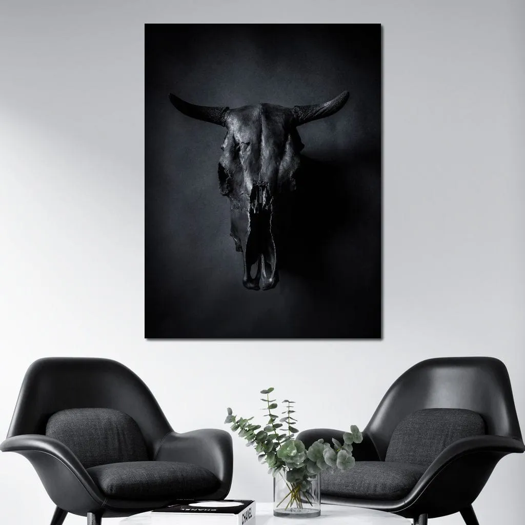 Black Bull Skull