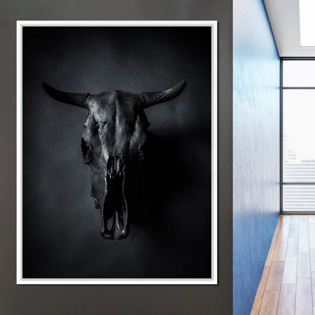 Black Bull Skull