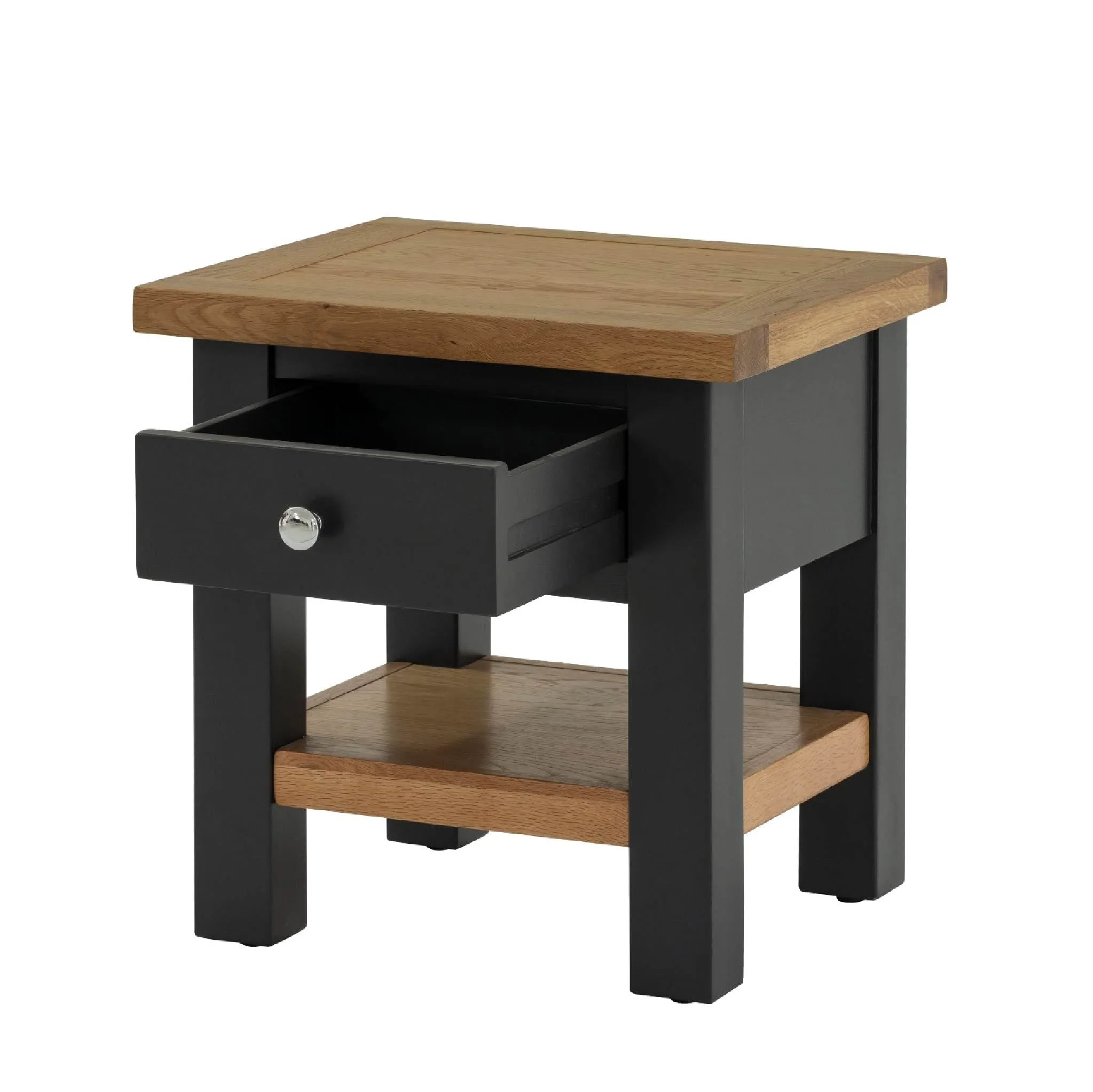 Charlestown Black Side Table with Drawer