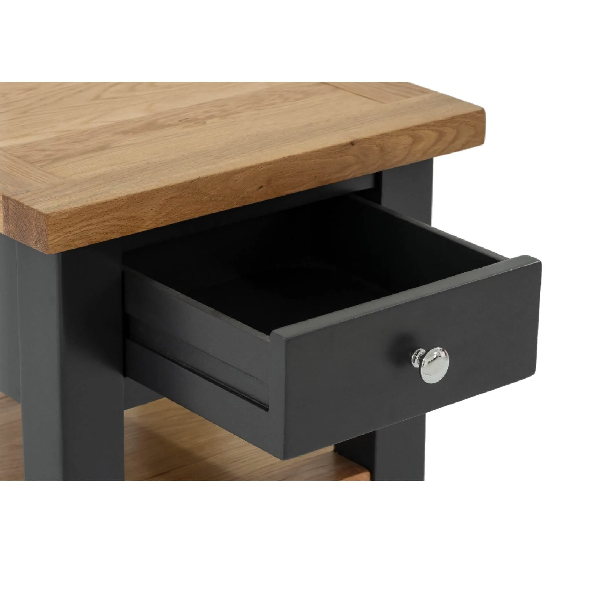 Charlestown Black Side Table with Drawer