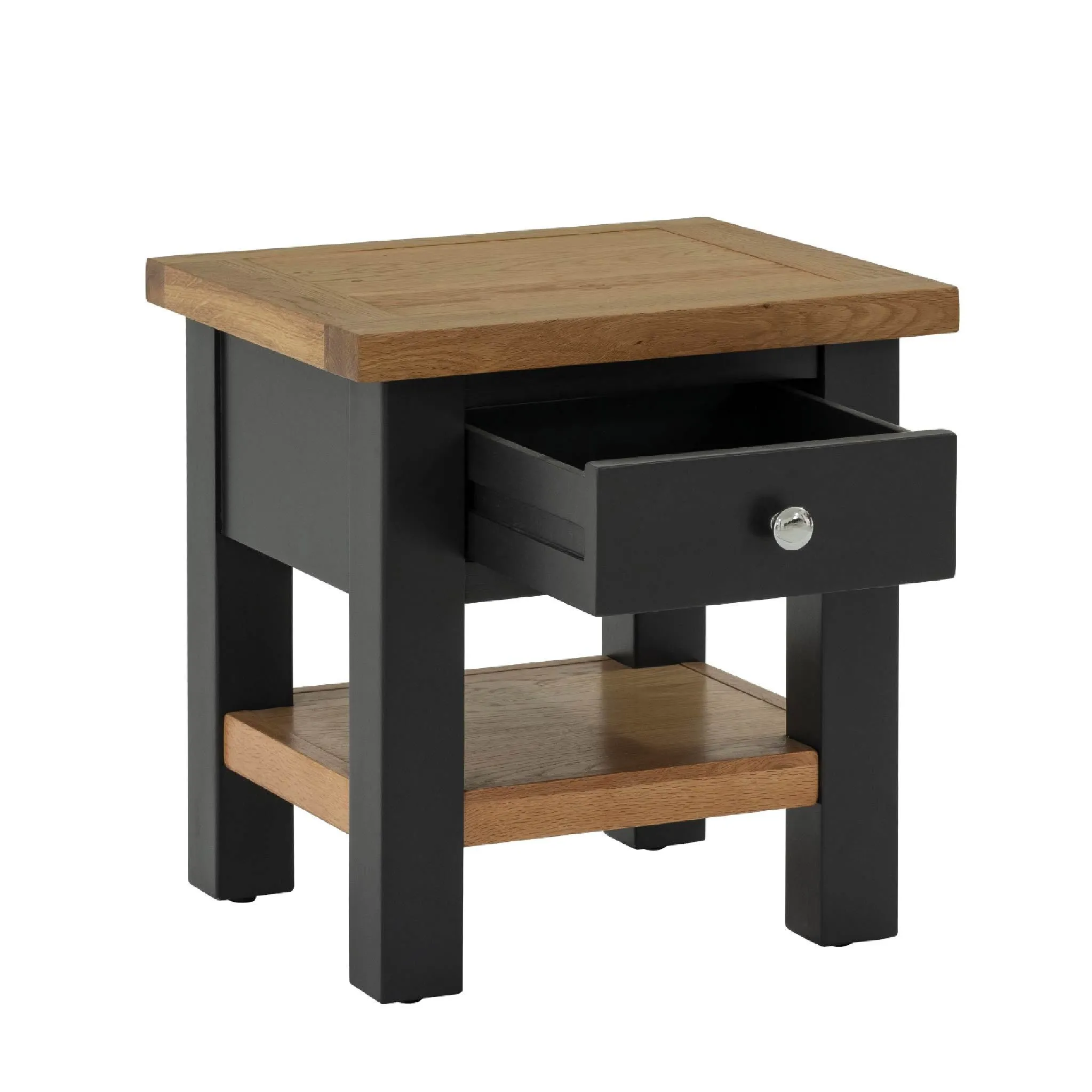 Charlestown Black Side Table with Drawer