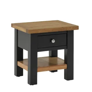 Charlestown Black Side Table with Drawer