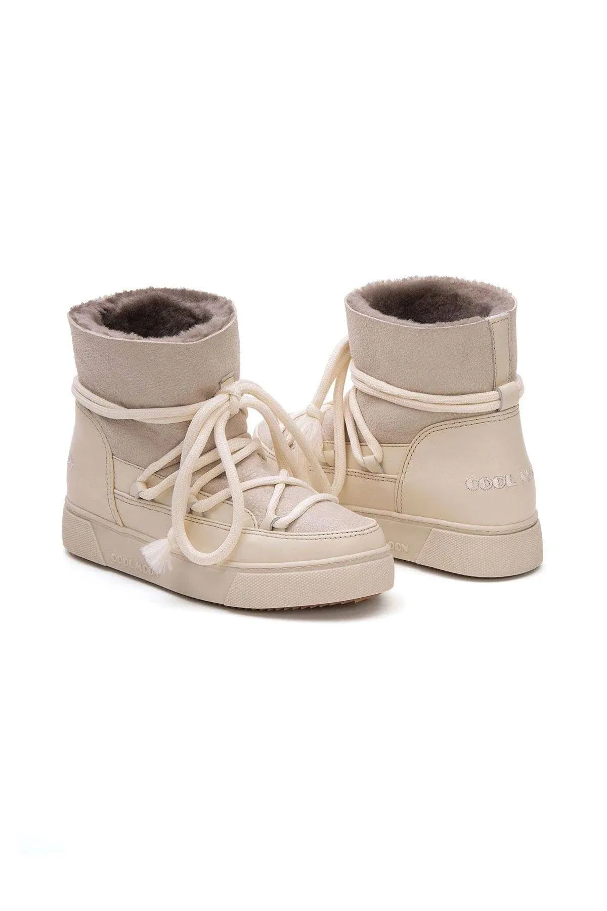 Cool Moon Genuine Fur Women's Sneaker - SCB-355074-BE