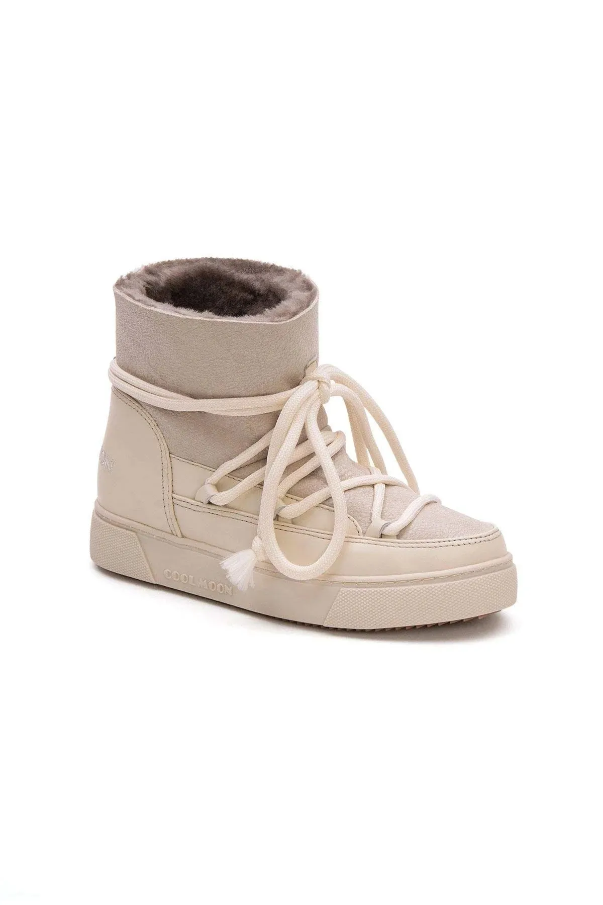 Cool Moon Genuine Fur Women's Sneaker - SCB-355074-BE
