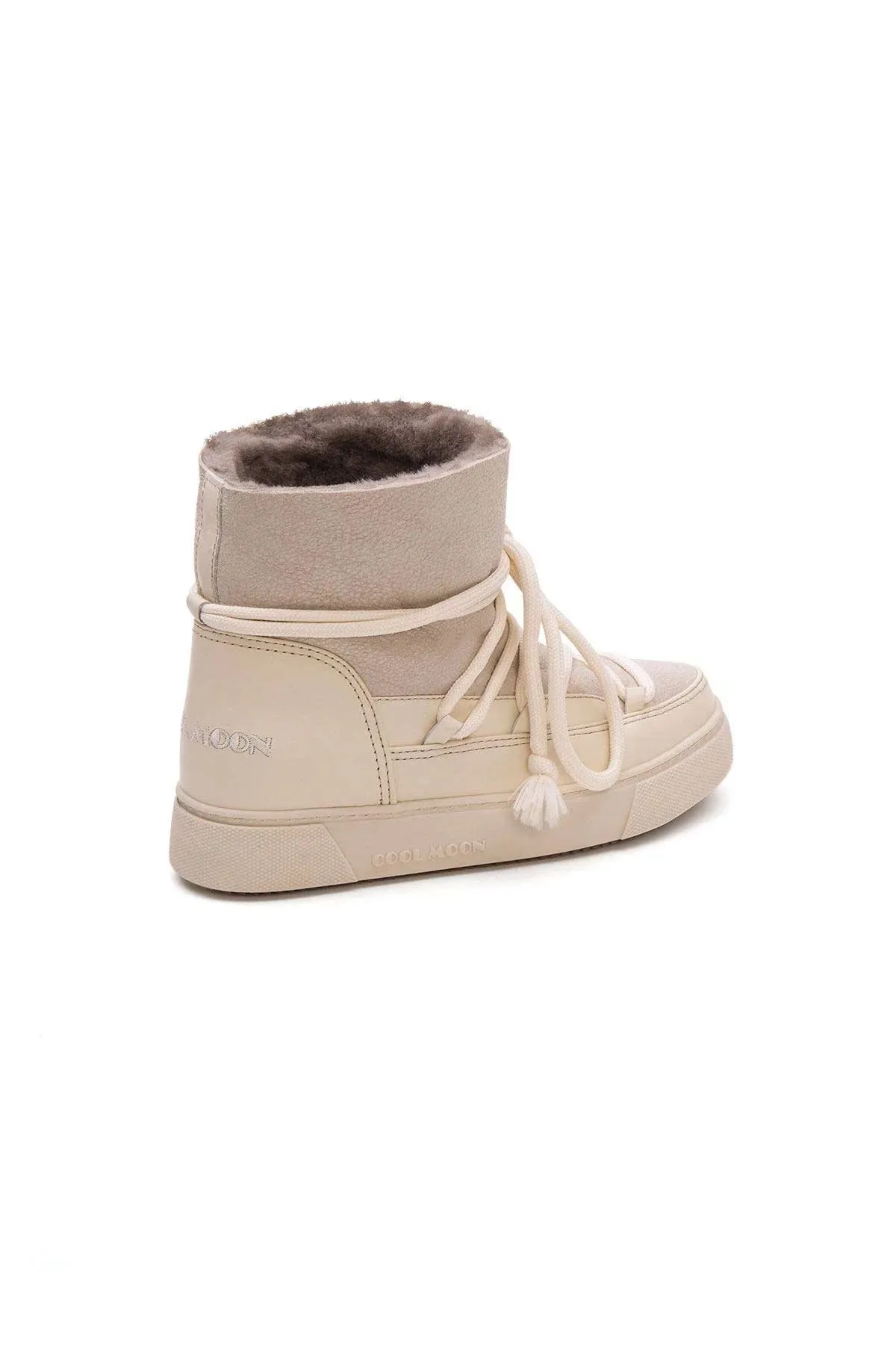 Cool Moon Genuine Fur Women's Sneaker - SCB-355074-BE