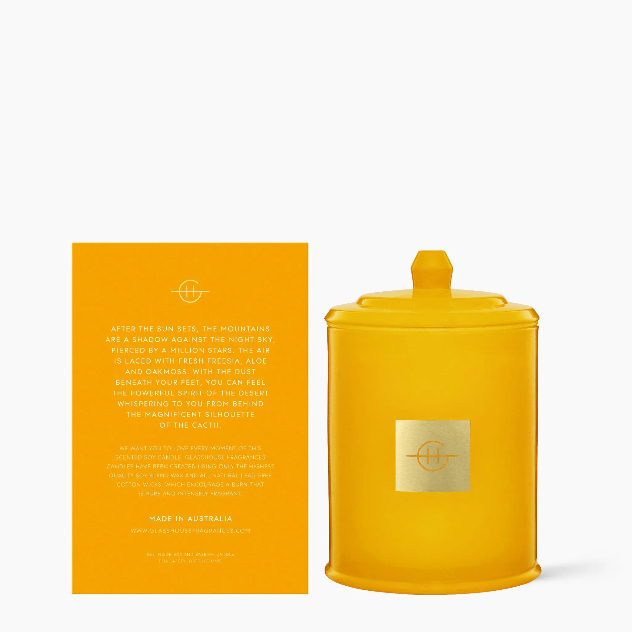 Glasshouse Desert Divine Triple Scented Candle - 13.4 Oz