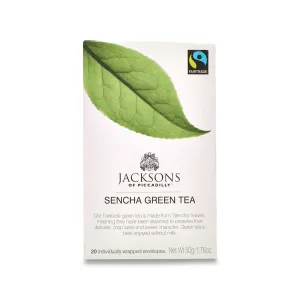 Jacksons of Piccadilly Fairtrade Sencha Green - 20 Envelopes