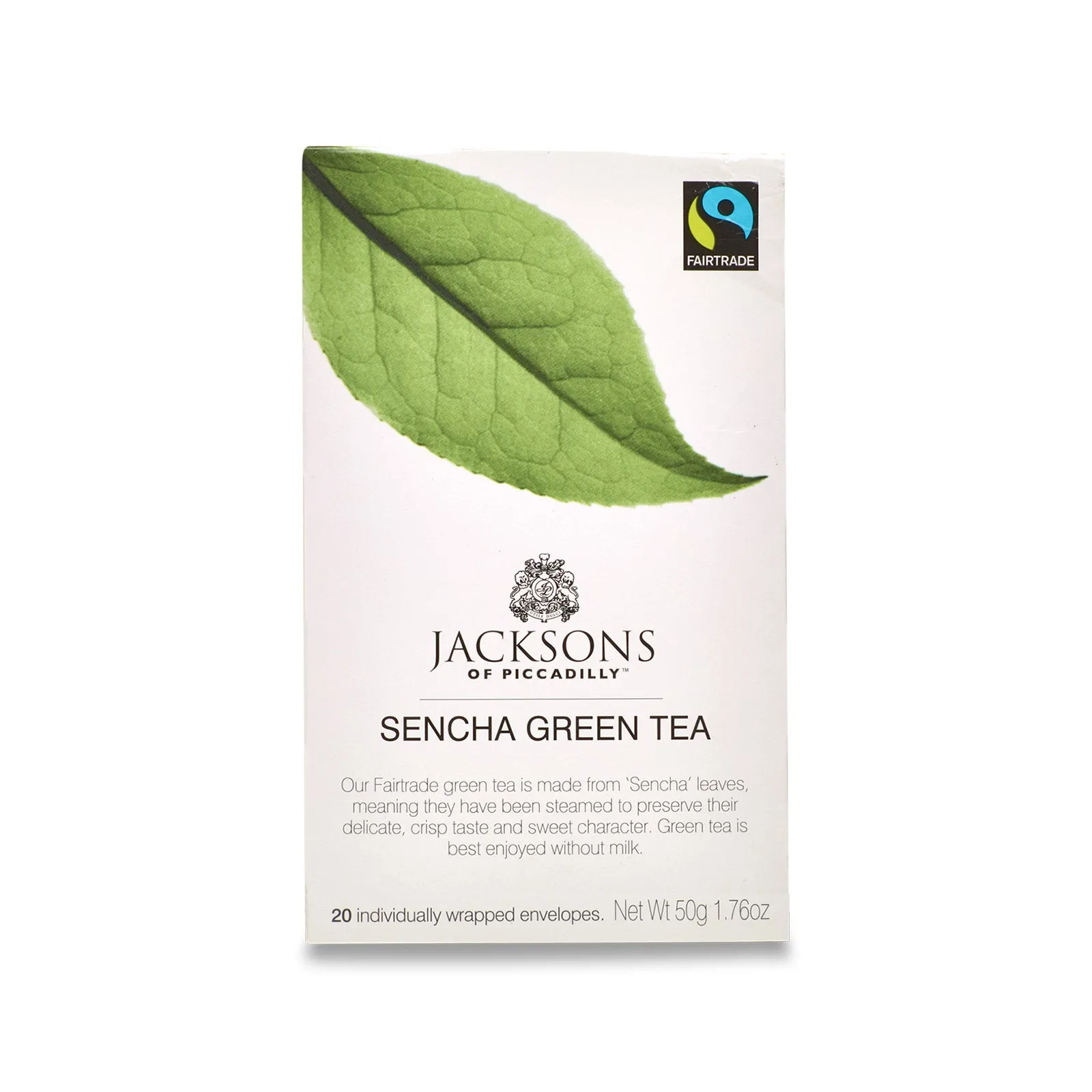 Jacksons of Piccadilly Fairtrade Sencha Green - 20 Envelopes