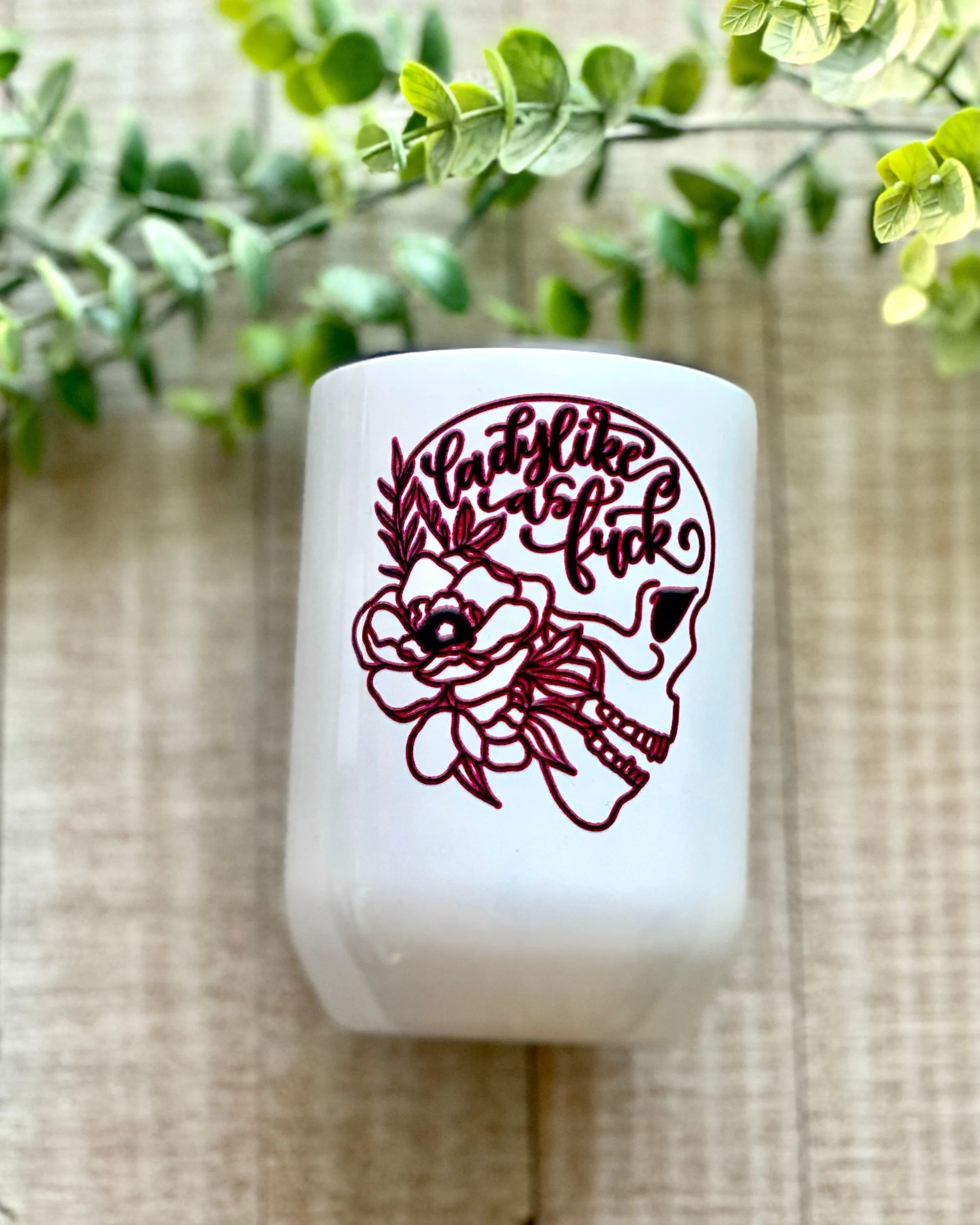ladylike as fuck | 12oz wine tumbler