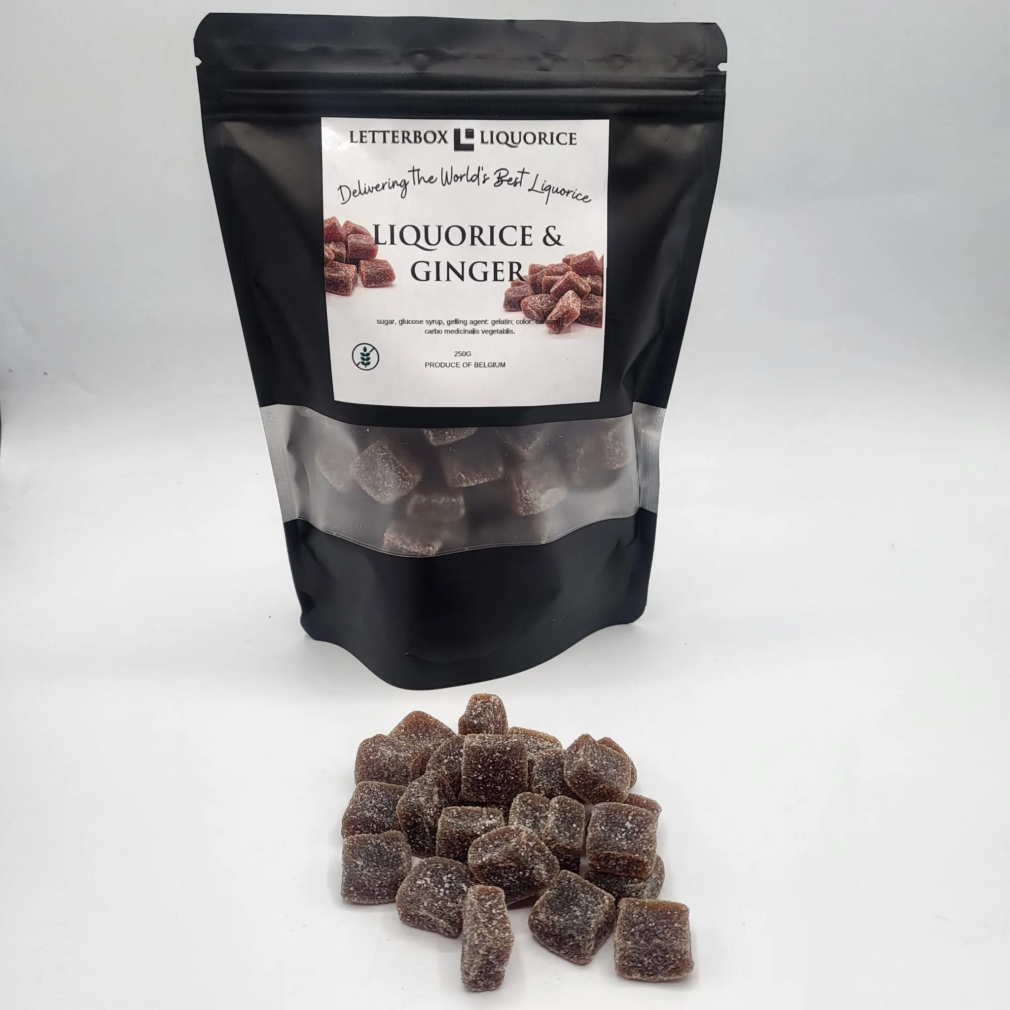 Liquorice and Ginger Gummy Squares - Gluten Free