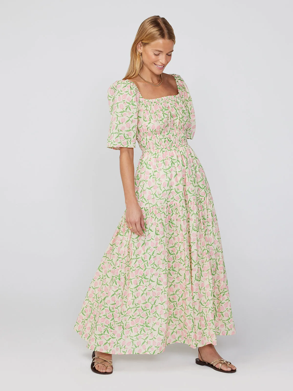 Louisa Tulip Print Maxi Dress
