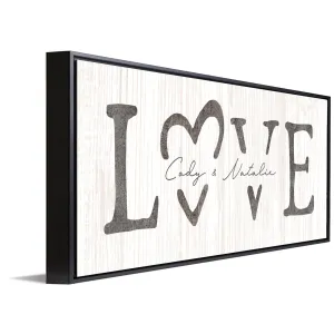 LOVE Romantic Personalized Sign