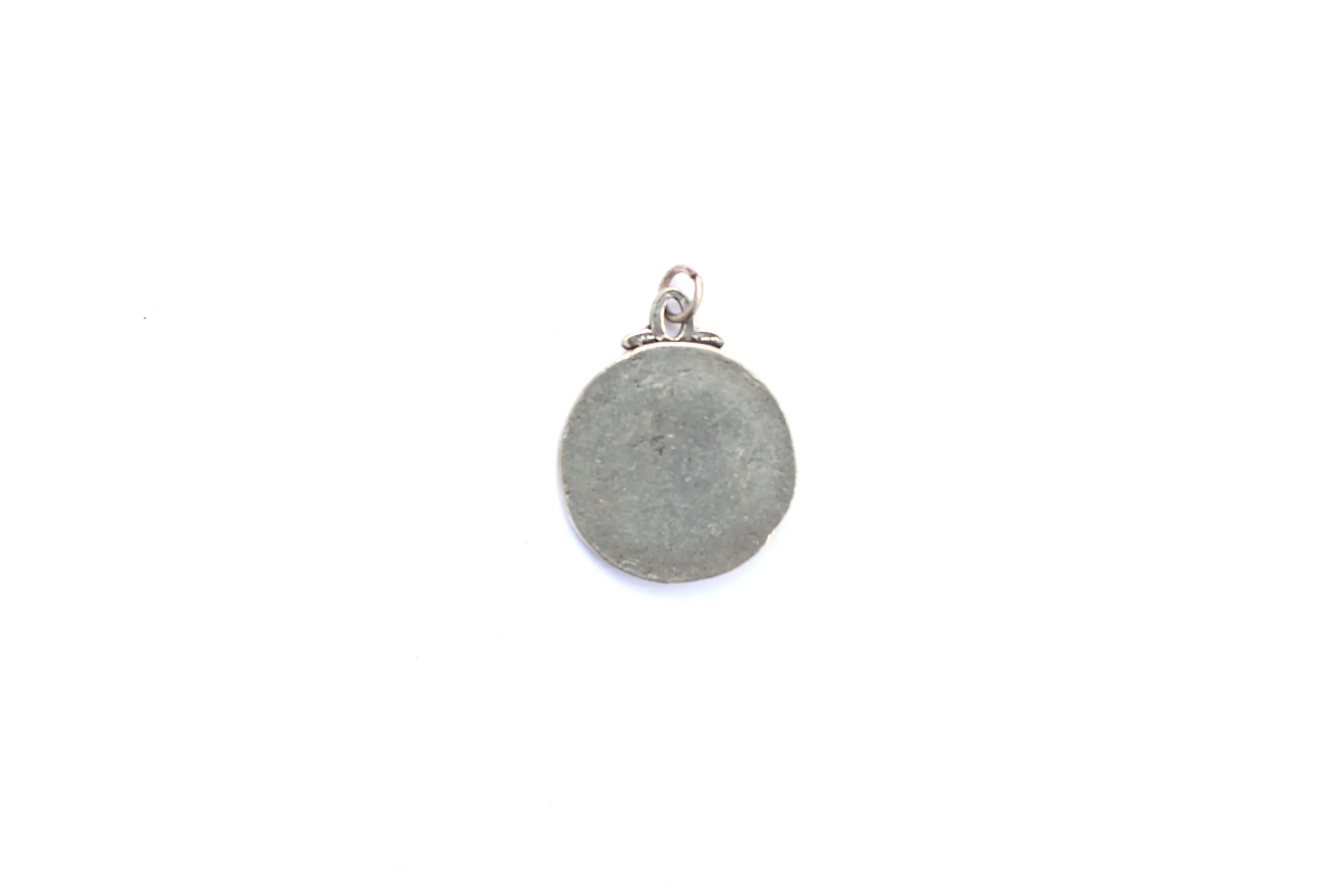 Lovebird Coin Pendant in Mixed Metal Britannium