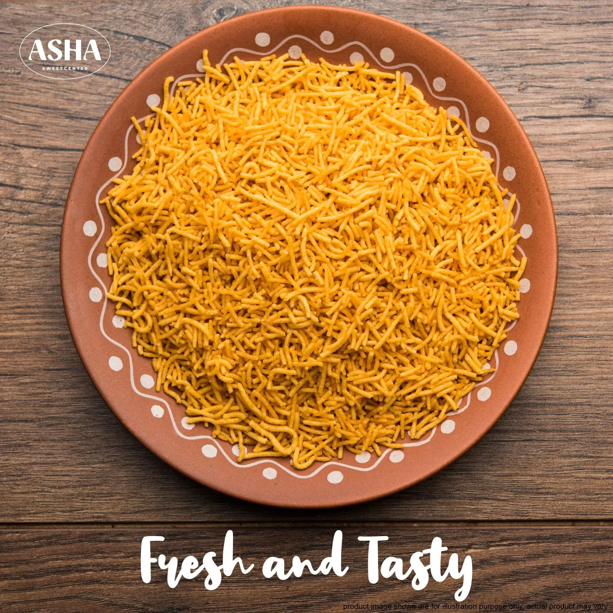 Namkeen - Aloo Bhujia - Namkin - Bhujiya Snacks - Namkeens In Fresh - Shahi Sev Namkeen - Bhelpuri Bujia - Snacks - Spiced Potato Namkeen, Fresh Delight, Authentic Taste, Pack of 1