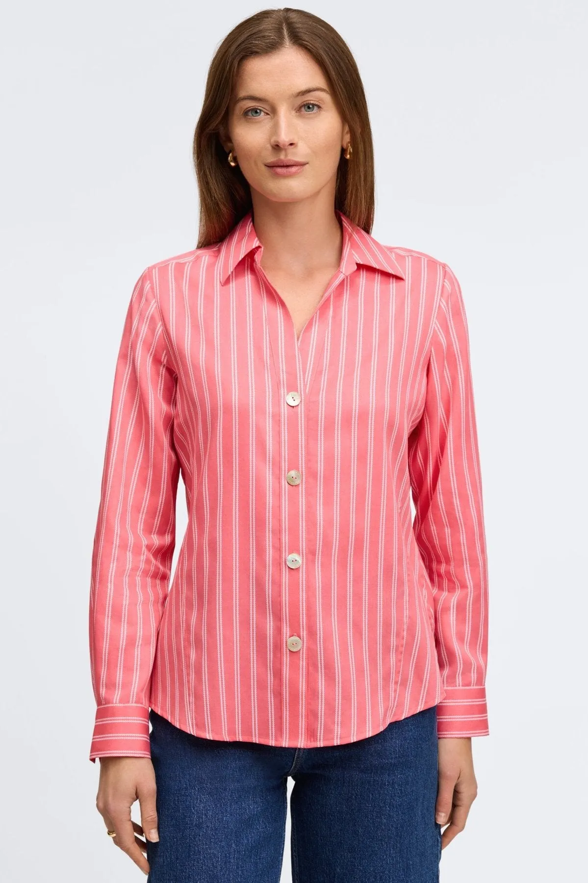 Paityn No Iron Rope Stripe Shirt
