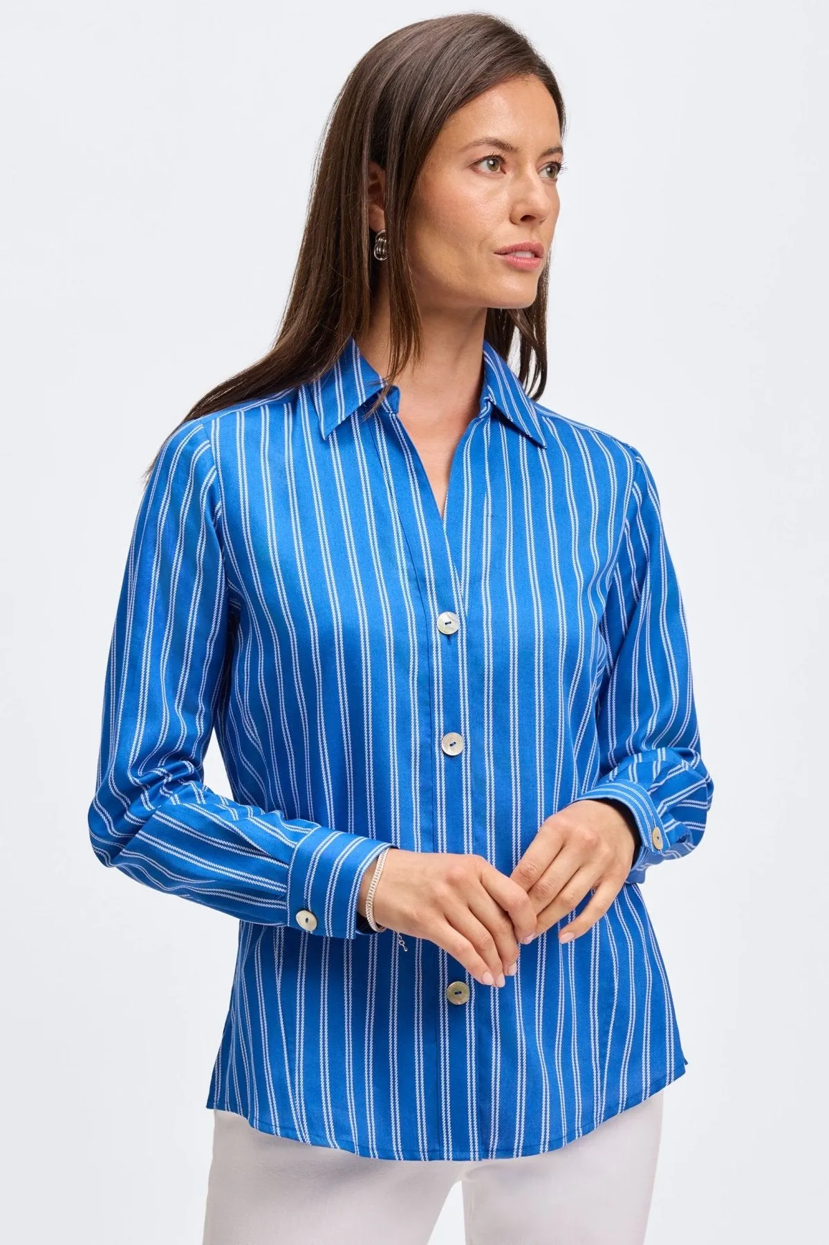 Paityn No Iron Rope Stripe Shirt