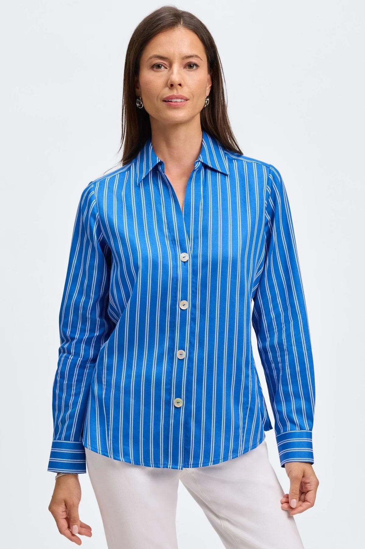 Paityn No Iron Rope Stripe Shirt