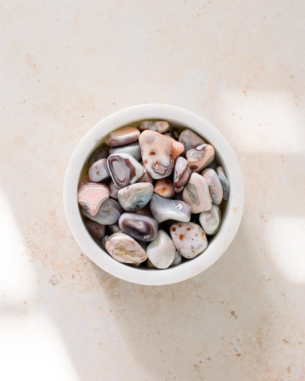 Pink Botswana Agate Tumbled Healing Crystal – Comfort/Harmony