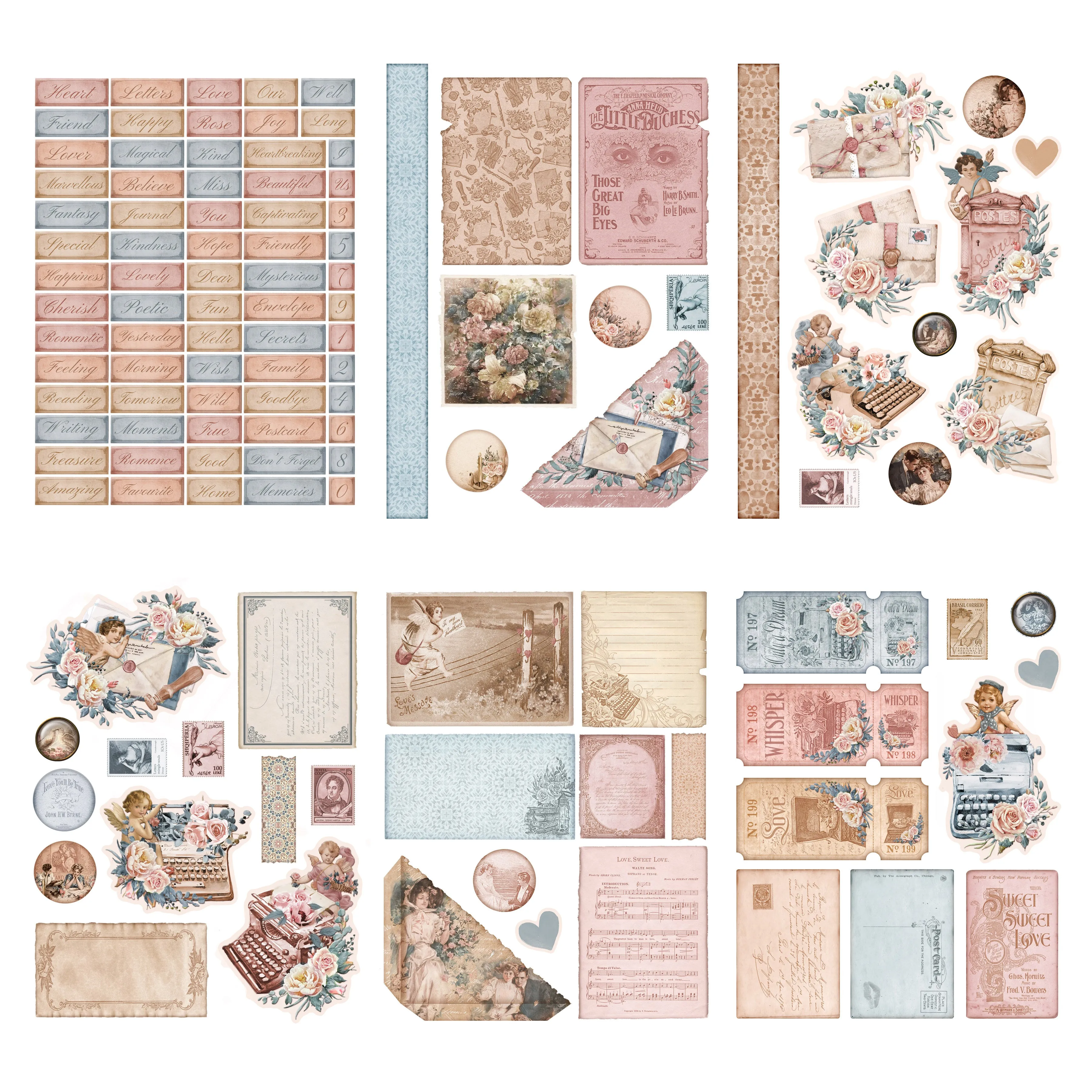 Romantic Letters Embellishment Pack - 7636
