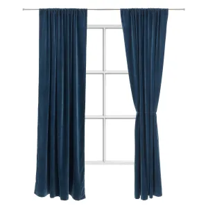 Samana Velvet Curtain Set [Teal]