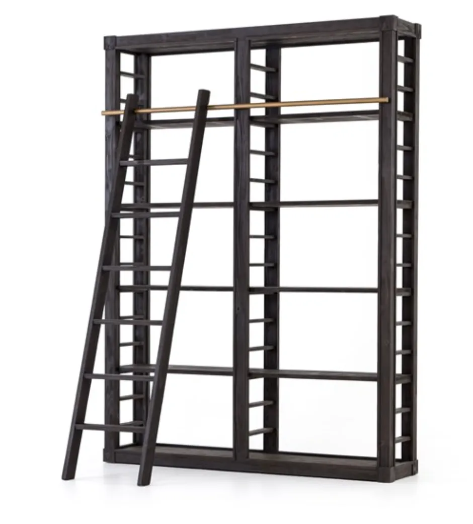 SOMERSET BOOKSHELF, DARK ANTHRACITE PINE