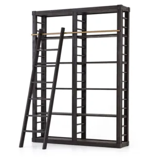 SOMERSET BOOKSHELF, DARK ANTHRACITE PINE