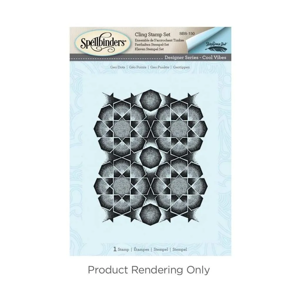 Spellbinders Stamps By Stephanie Low Good Vibes-Geo Dots*