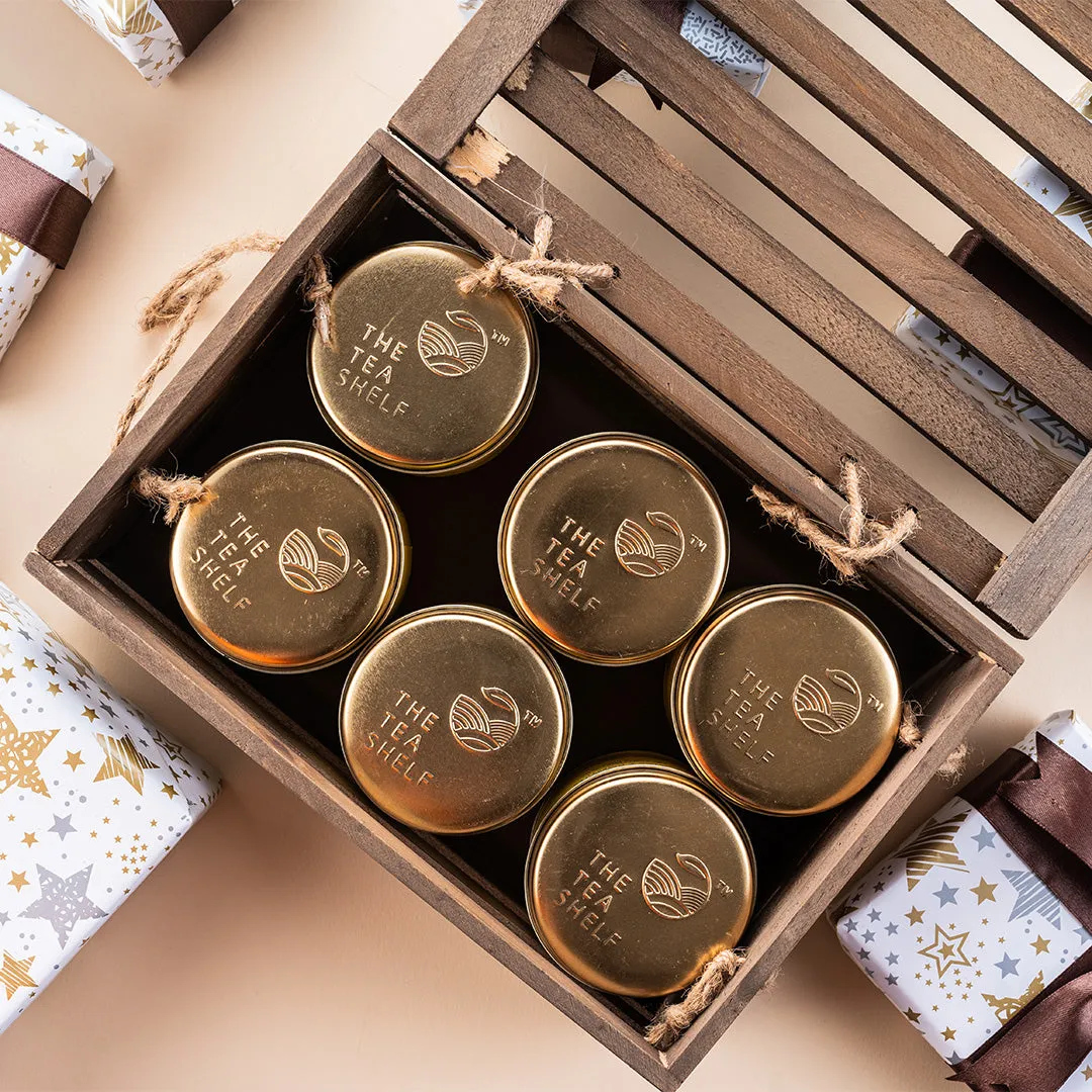 The Tea Shelf Chestnut Tea Gift Box | Pack of 6 | 30 Grams Each