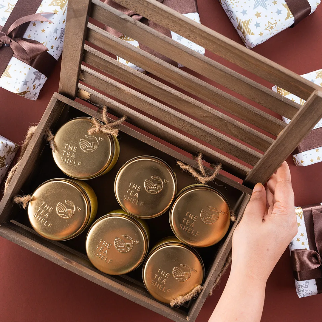 The Tea Shelf Chestnut Tea Gift Box | Pack of 6 | 30 Grams Each