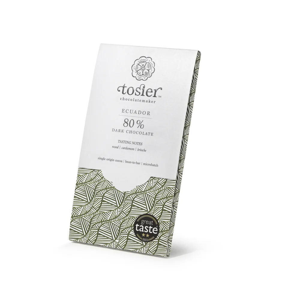 Tosier 80% Chocolate Bar Ecuador 60g