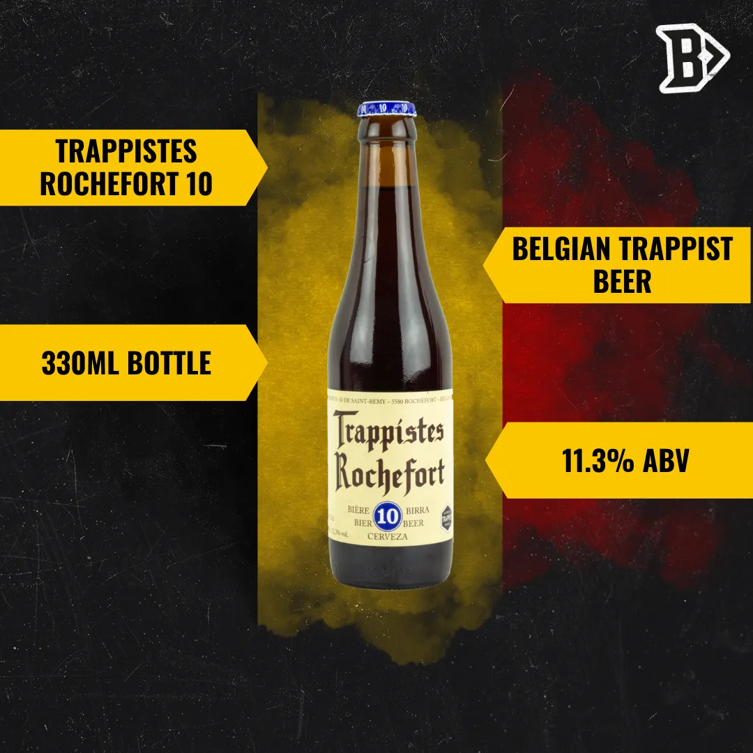 Trappistes Rochefort 10 Belgian Trappist Beer 330ml Bottles - 11.3% ABV (12 Multipack)